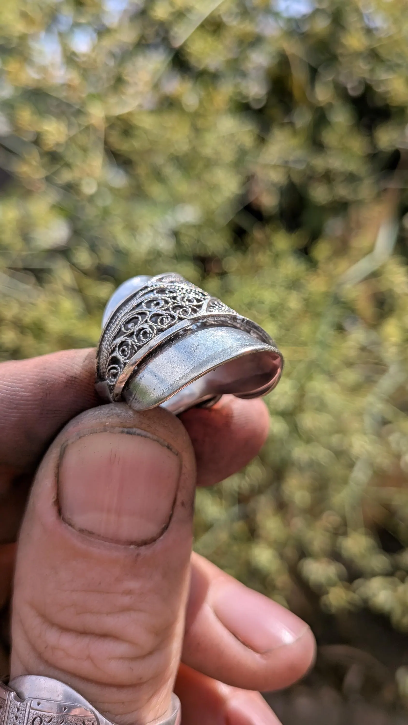 Vintage Filigree Spoon Ring - Image 4
