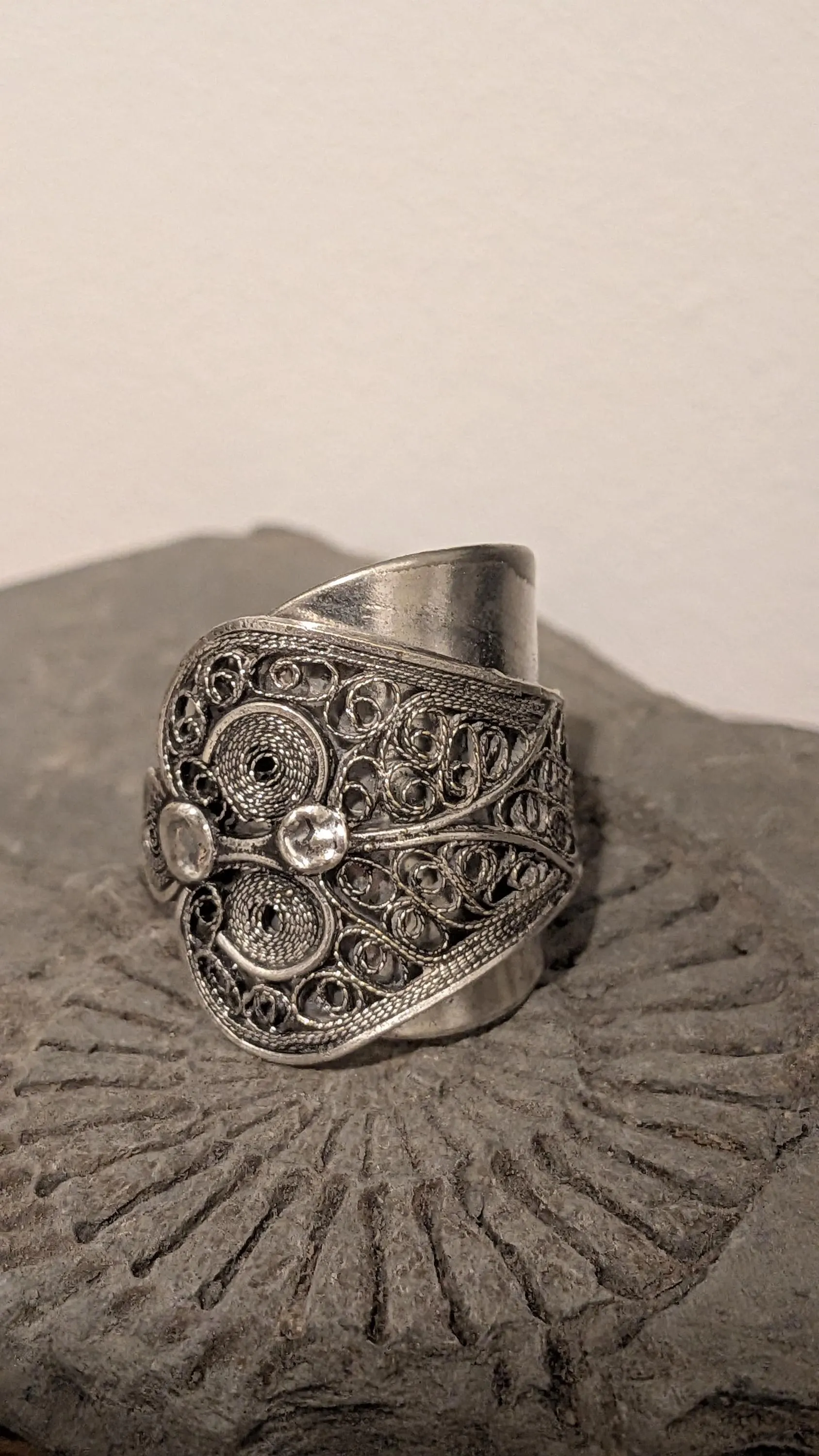 Vintage Filigree Spoon Ring - Image 5