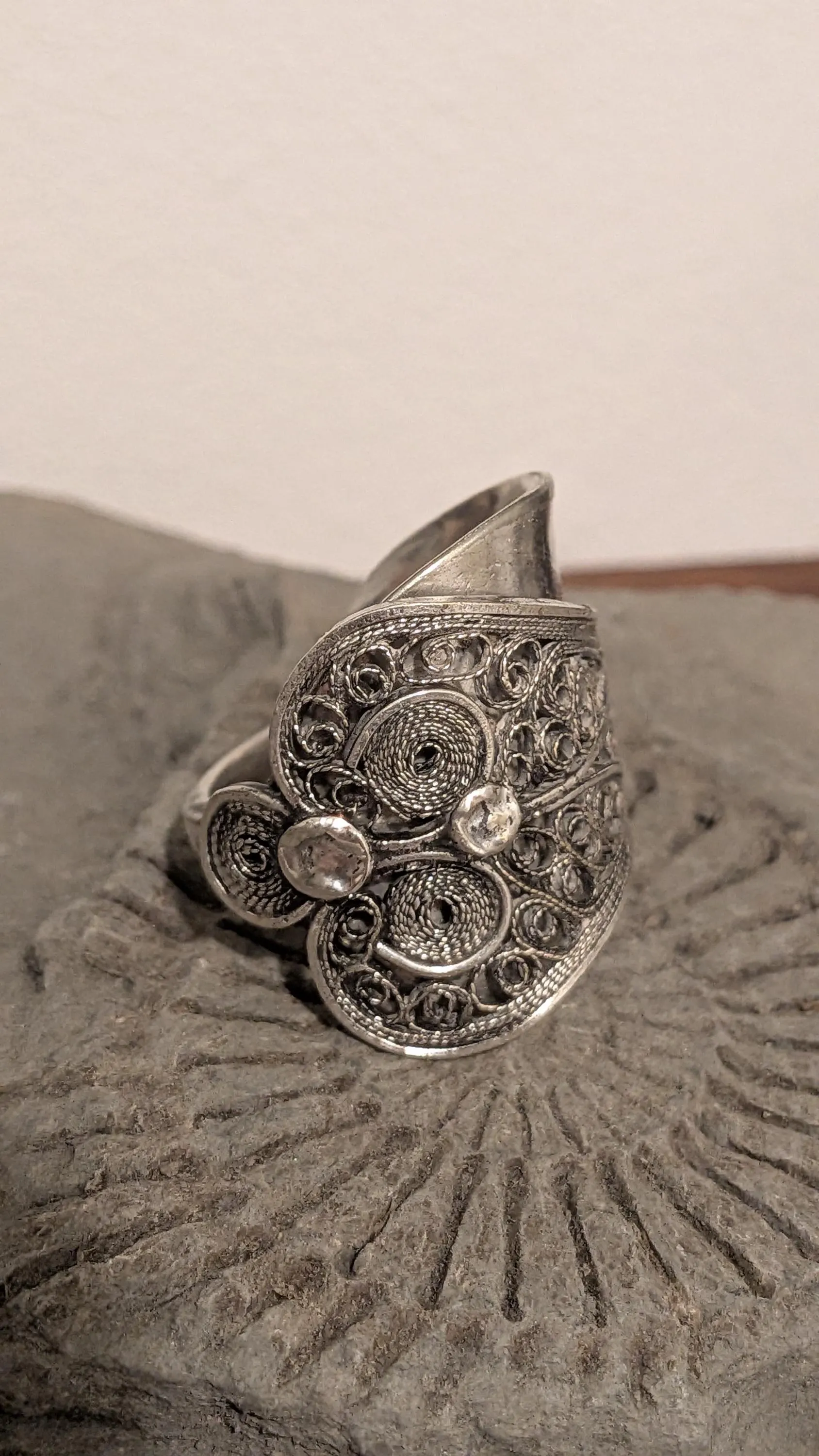 Vintage Filigree Spoon Ring - Image 7