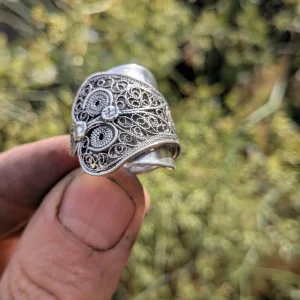 Vintage Filigree Spoon Ring