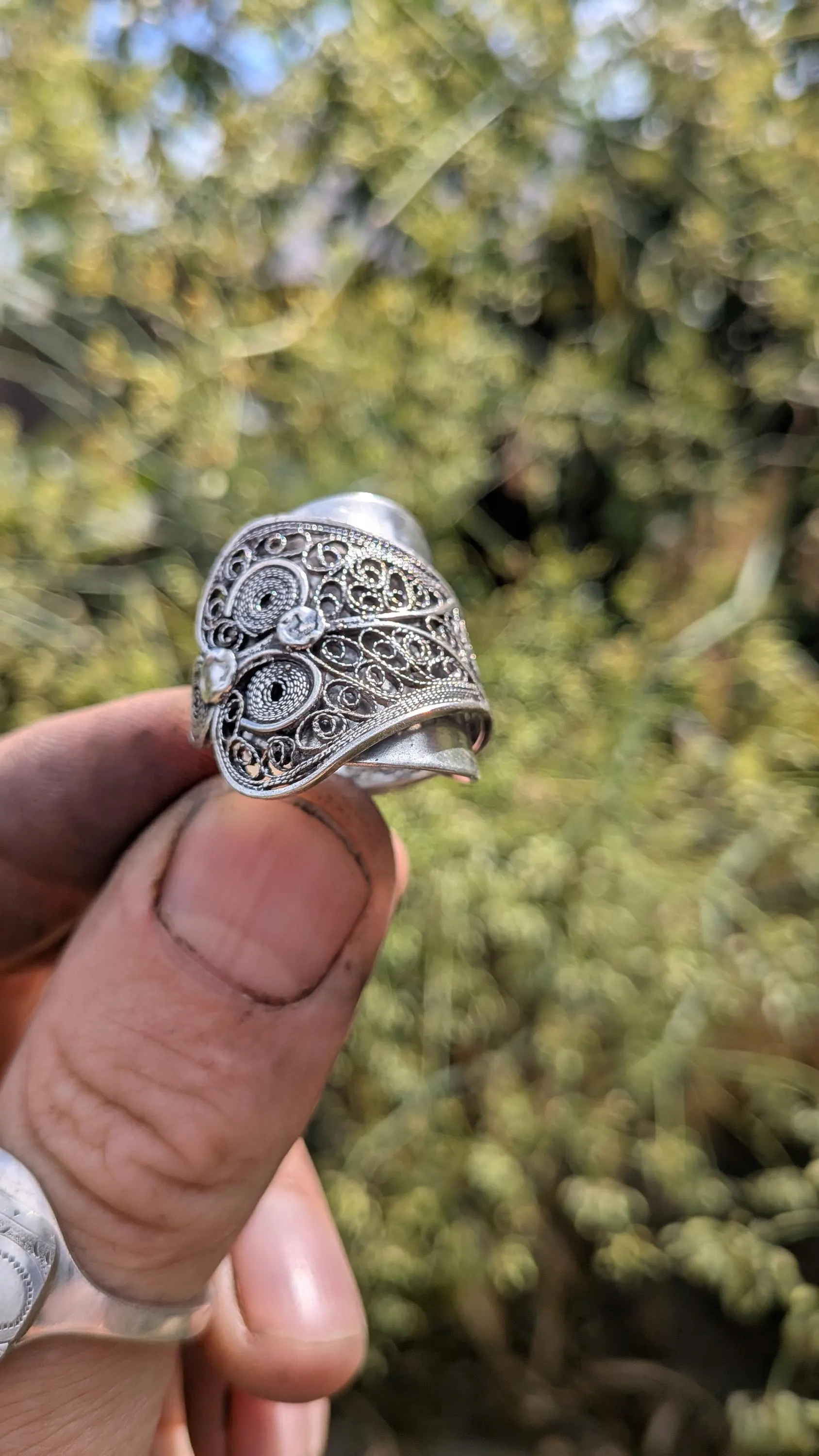 Vintage Filigree Spoon Ring
