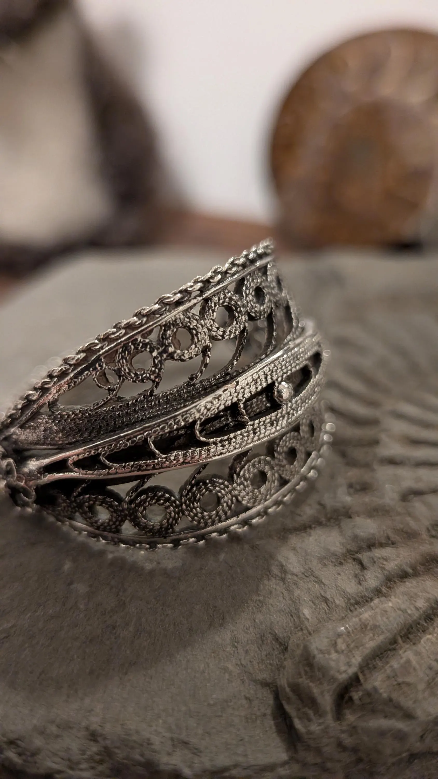Vintage Filigree Spoon Ring - Image 2