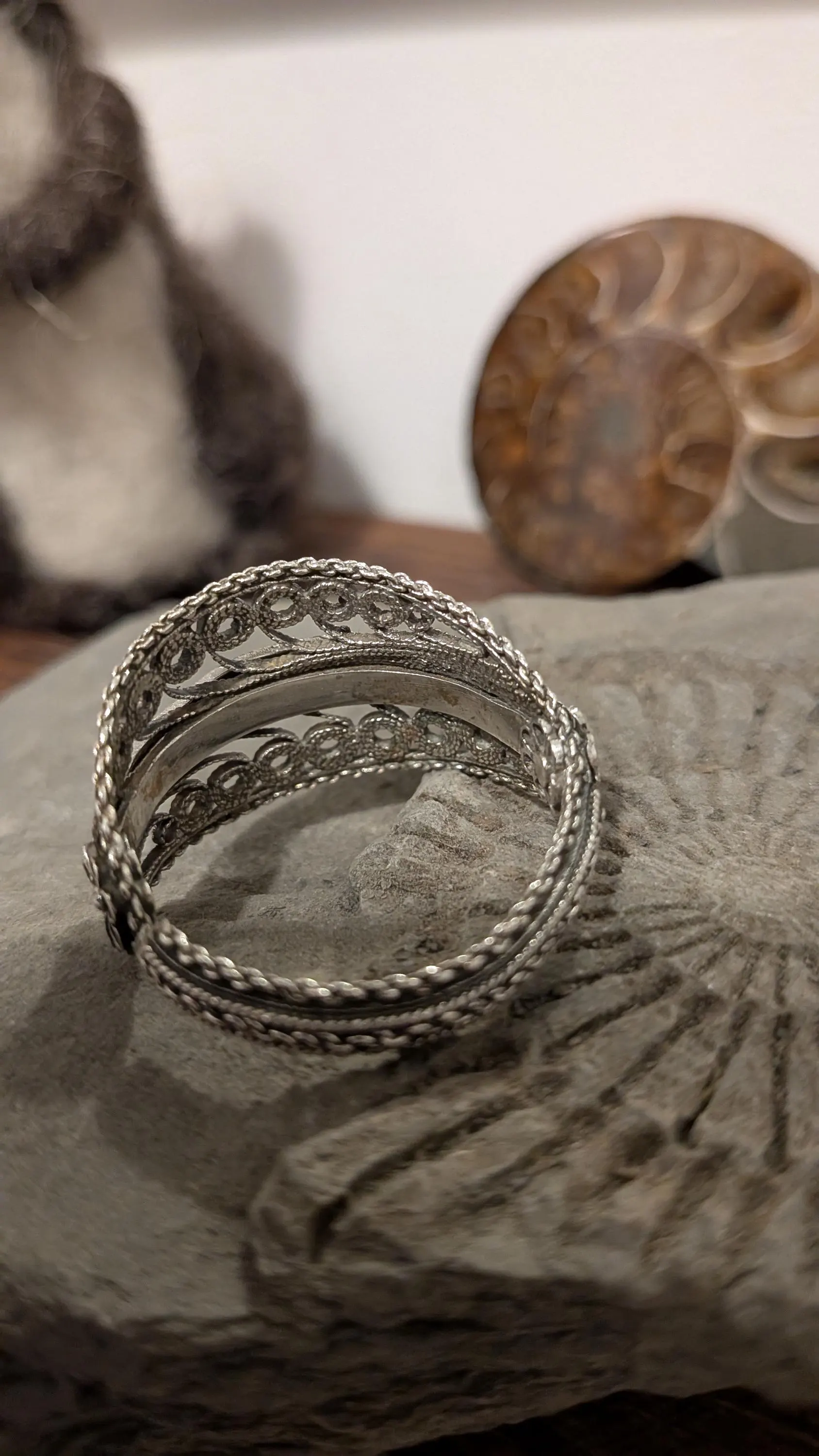 Vintage Filigree Spoon Ring - Image 3