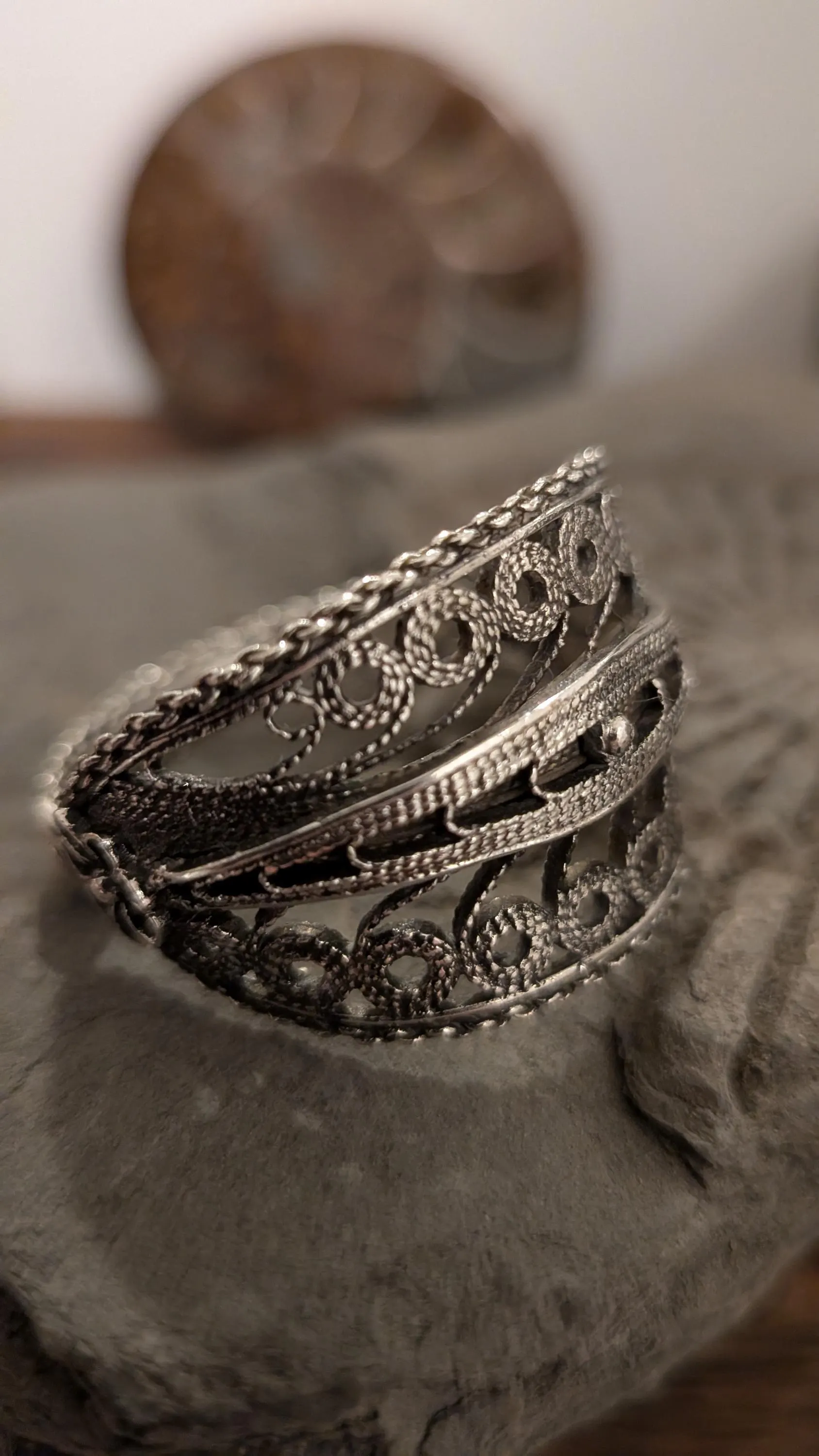Vintage Filigree Spoon Ring