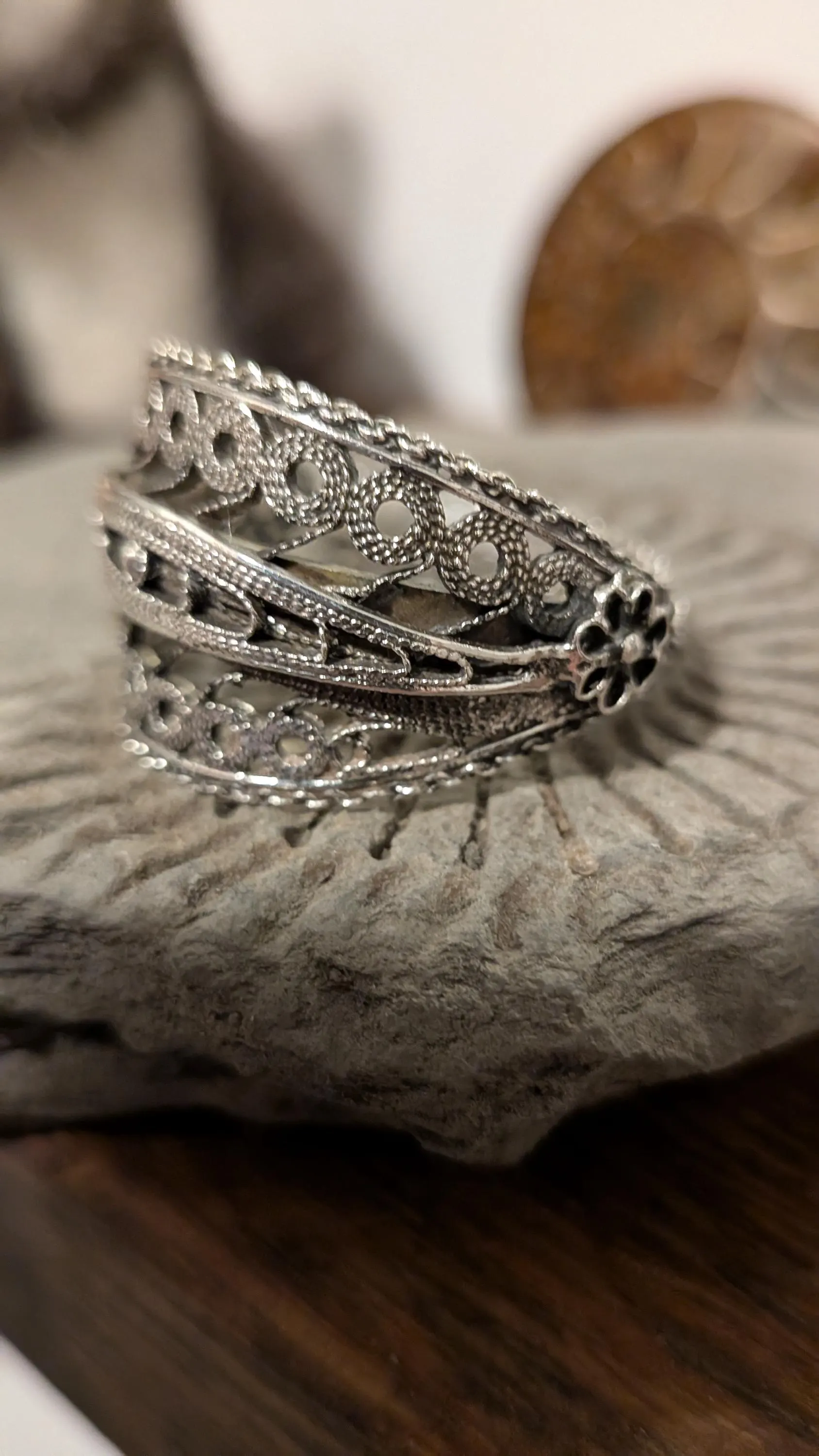 Vintage Filigree Spoon Ring - Image 4
